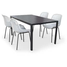 Moderní zahradní set - Viking L + 4x židle GABY šedá