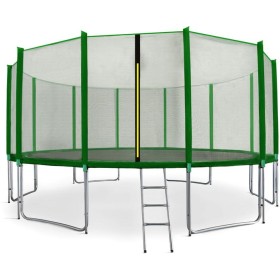 Aga SPORT PRO Trampolína 518 cm Dark Green + ochranná síť + žebřík + kapsa na obuv