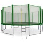 Aga SPORT PRO Trampolína 518 cm Dark Green + ochranná síť + žebřík + kapsa na obuv