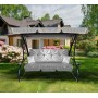 Aga Zahradní houpačka 2v1 GRANDLUX XXL Světle šedá