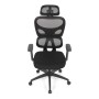 Kancelářská židle, černá síťovina, černý plast, kolečka na tvrdé podlahy