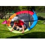 Aga Závěsný houpací kruh 120 cm Čtyřbarevný s vlajkami