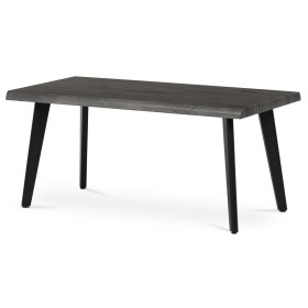 Stůl konferenční, 120x60x55 cm, MDF deska, dekor šedý dub, kov, černý lak