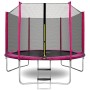 Aga SPORT TOP Trampolína 250 cm Růžová + ochranná síť + žebřík
