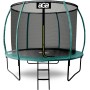 Aga SPORT EXCLUSIVE Trampolína 250 cm Tmavě zelená + ochranná síť + žebřík