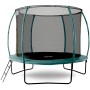 Aga SPORT EXCLUSIVE Trampolína 250 cm Tmavě zelená + ochranná síť + žebřík