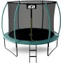 Aga SPORT EXCLUSIVE Trampolína 250 cm Tmavě zelená + ochranná síť + žebřík