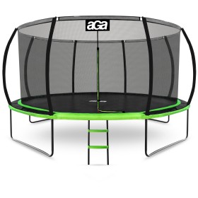 Aga SPORT EXCLUSIVE Trampolína 430 cm Světle zelená + ochranná síť + žebřík