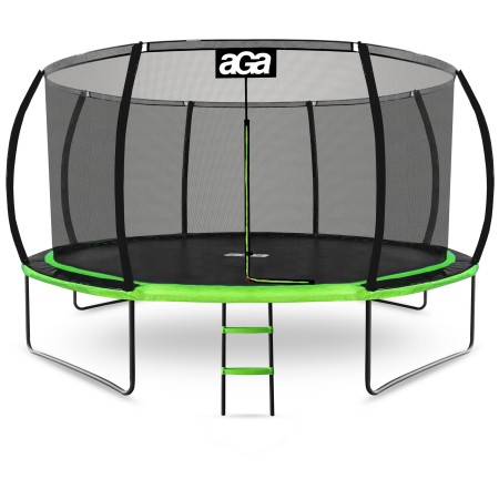 Aga SPORT EXCLUSIVE Trampolína 430 cm Světle zelená + ochranná síť + žebřík