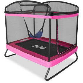 Aga Obdélníková trampolína 122x183 cm Růžová