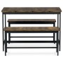 Jídelní set 1+2, rozměr stolu 110x60x75, rozměr lavice 98x30x47, MDF, barva staré dřevo