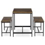 Jídelní set 1+2, rozměr stolu 110x60x75, rozměr lavice 98x30x47, MDF, barva staré dřevo