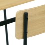 Jídelní set (1+2), MDF dekor divoký dub, čtyřnohá kovová podnož, černý matný lak