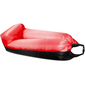 Aga Nafukovací vak LAZY BAG 230x70 cm Černý/Červený