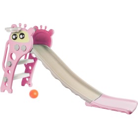 Aga4Kids Skluzavka s madlem 120 cm DS3702 Růžová