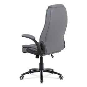 Kancelářská židle, potah šedá ekokůže, černý kovový kříž, houpací mechanismus, v
