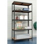 Linder Exclusiv Kovový regál 180x90x40 cm 5 polic Černý