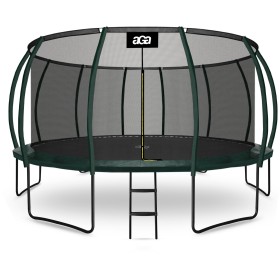 Aga SPORT EXCLUSIVE Trampolína 500 cm Tmavě zelená + ochranná síť + žebřík