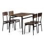 Set jídelní (1+4), MDF dekor staré dřevo, černý kov