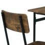 Set jídelní (1+4), MDF dekor staré dřevo, černý kov