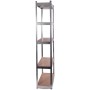Aga 2x Kovový regál 174x75x30 cm 5 polic