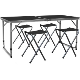 Aga Kempingový skládací set Černý