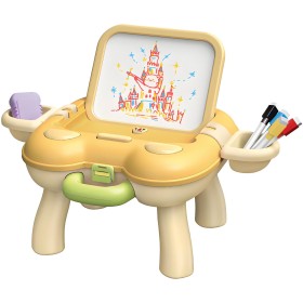 Aga4Kids Dětská tabule se stolečkem Žlutá