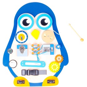 Aga4Kids Montessori dřevěná tabule Tučňák