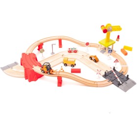 Aga4Kids Dřevěná vláčkodráha 32 dílů DS5643