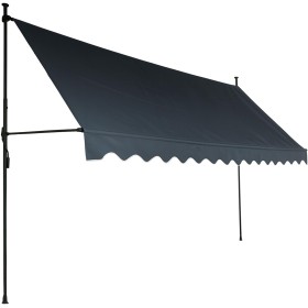 Aga Teleskopická markýza 350x120 cm Šedá