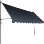 Aga Teleskopická markýza 350x120 cm Šedá