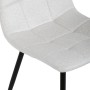 Židle jídelní, bílá látka, čtyřnohá kovová podnož, černý mat