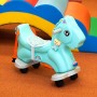 Aga4Kids Plastový houpací koník 2v1 DS3802 Modrý