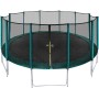 Aga SPORT PRO Trampolína 518 cm Tmavě zelená + ochranná síť + žebřík + kapsa na obuv