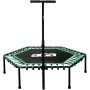 Aga FITNESS Trampolína 130 cm Zelená + madlo