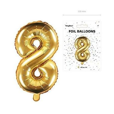 balónek nafukovací číslo 8, 35 cm