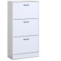 Botník, mdf, bílá, ABO-G1016 WT