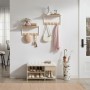 Set 2 nástěnných poliček, mdf, béžová, ABP-E1083 WT