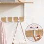 Set 2 nástěnných poliček, mdf, béžová, ABP-E1083 WT