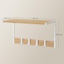 Set 2 nástěnných poliček, mdf, béžová, ABP-E1083 WT