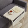 Odkládací stolek 55x32cm, mdf, bělený dub, AKF-E1012 CRM