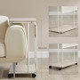 Odkládací stolek 55x32cm, mdf, bělený dub, AKF-E1012 CRM