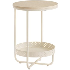 Odkládací stolek 40x40cm, mdf, bělený dub, AKF-E1015 CRM