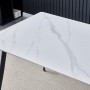 Jídelní set s 4 židlemi, 130x70x76cm, keramika, mramor, ASE-1004 GREY2