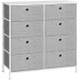 Komoda 80x30x82cm, kov, šedá, AUK-E1024 GREY