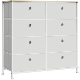 Komoda 80x30x82cm, kov, bílá, AUK-E1024 WT