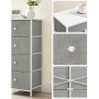 Komoda 45x30x92cm, mdf, šedá, AUK-E1031 GREY