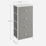 Komoda 45x30x92cm, mdf, šedá, AUK-E1031 GREY