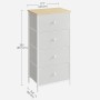 Komoda 45x30x92cm, mdf, bílá, AUK-E1031 WT