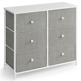 Komoda 80x30x71cm, kov, šedá, AUK-E1032 GREY